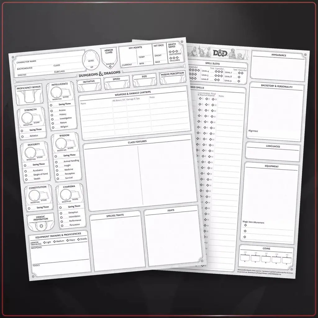 Dungeons & Dragons: Character Sheets