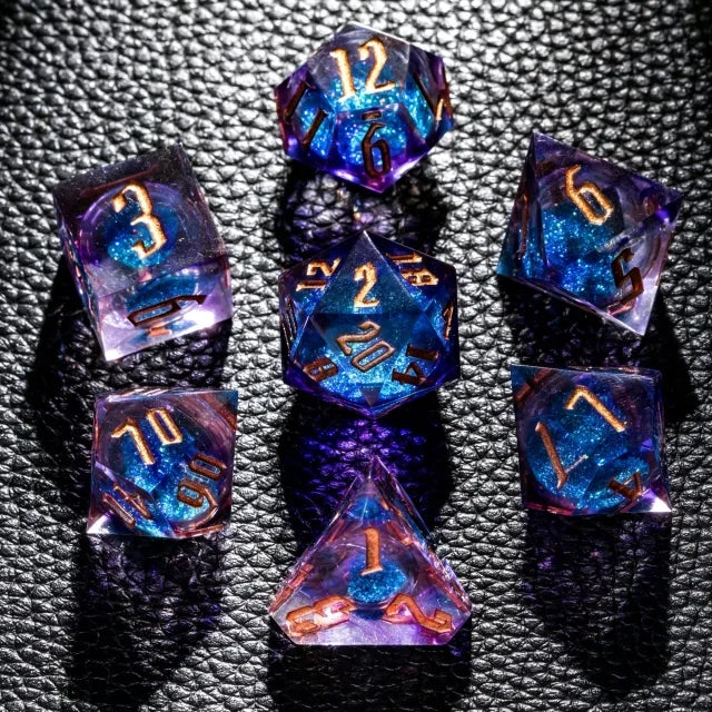 Glitter Dice - Blue & Purple