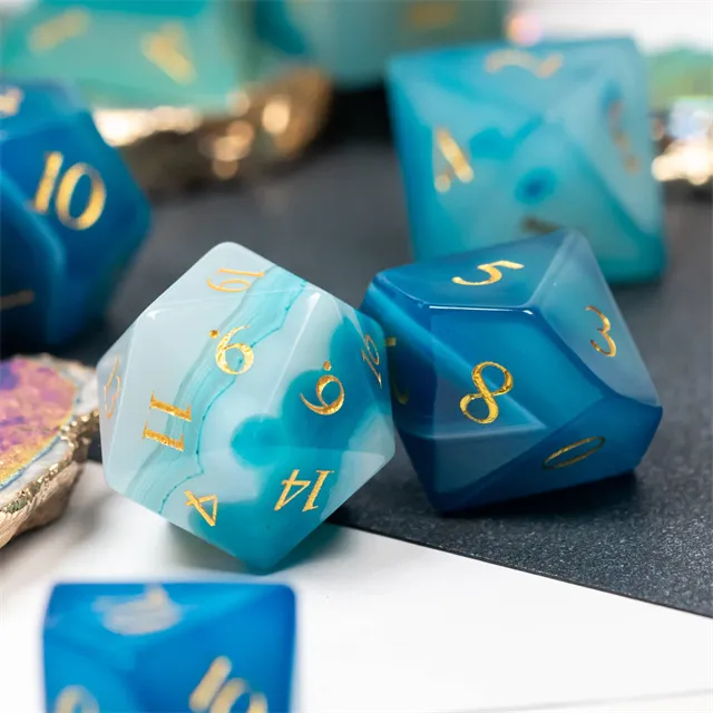 Agate Dice - Blue