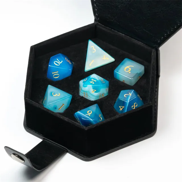 Agate Dice - Blue