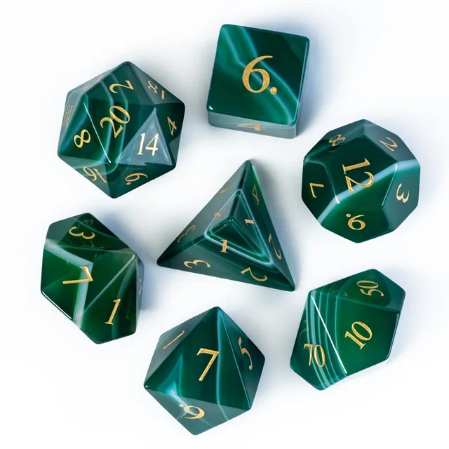 Agate Dice - Green