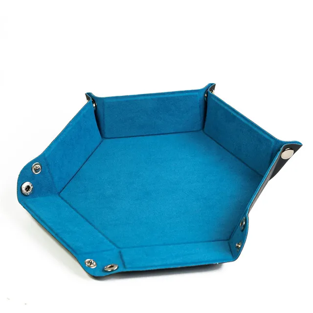Hexagonal Dice Tray - Blue