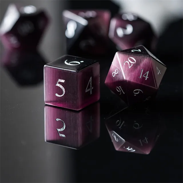 Cat's Eye Dice - Purple