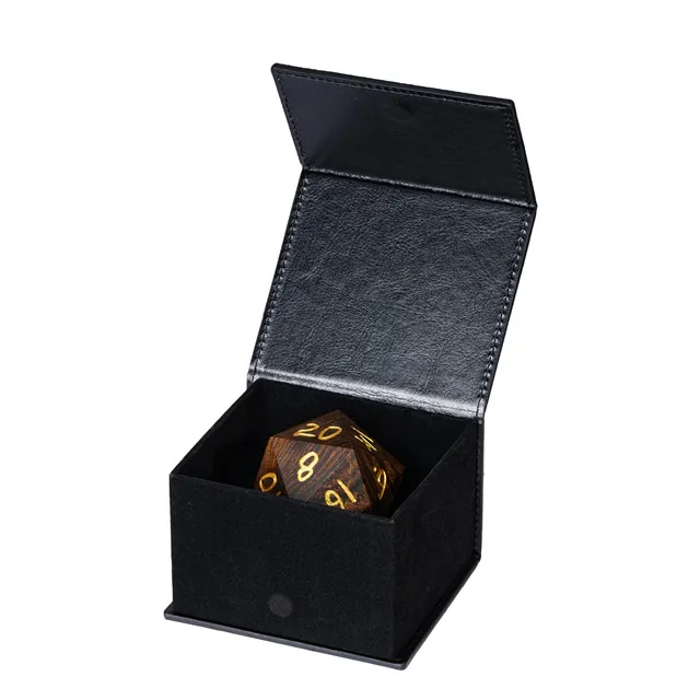 50mm Wooden D20 - Golden Sandalwood
