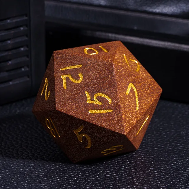 50mm Wooden D20 - Venus Sandalwood