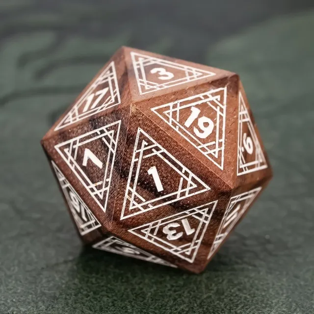 Wooden Dice - Golden Sandalwood *NEW DESIGN!*