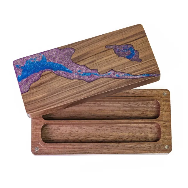 Wood and Resin Dice Box - Magic Pool