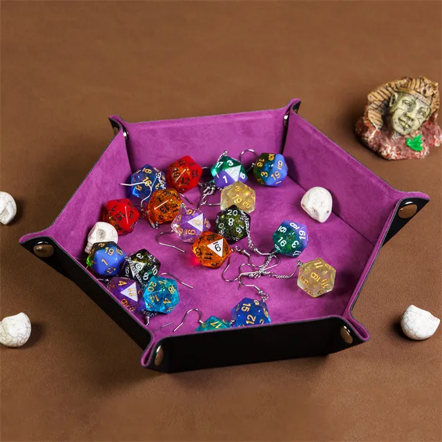 Hexagonal Dice Tray - Purple