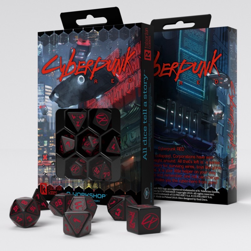 Cyberpunk RED Dice - Blood Over Chrome