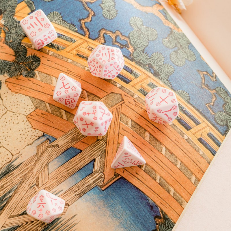 Japanese Dice - Cherry Blossom Petals