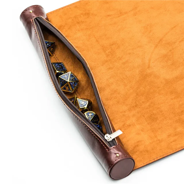 Roll-up Dice Mat - Dark Red