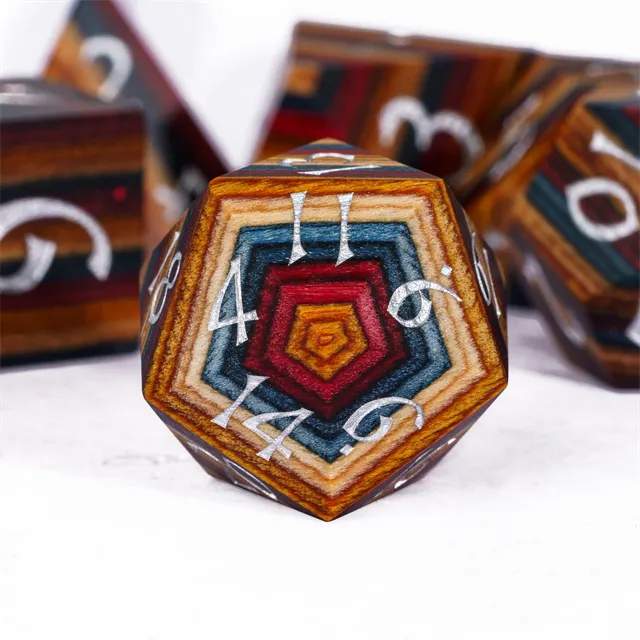 Wooden Dice - Subtle Rainbow