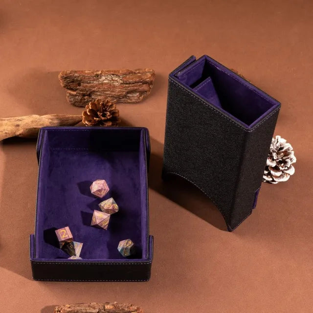 Folding Dice Tower & Dice Tray - Purple