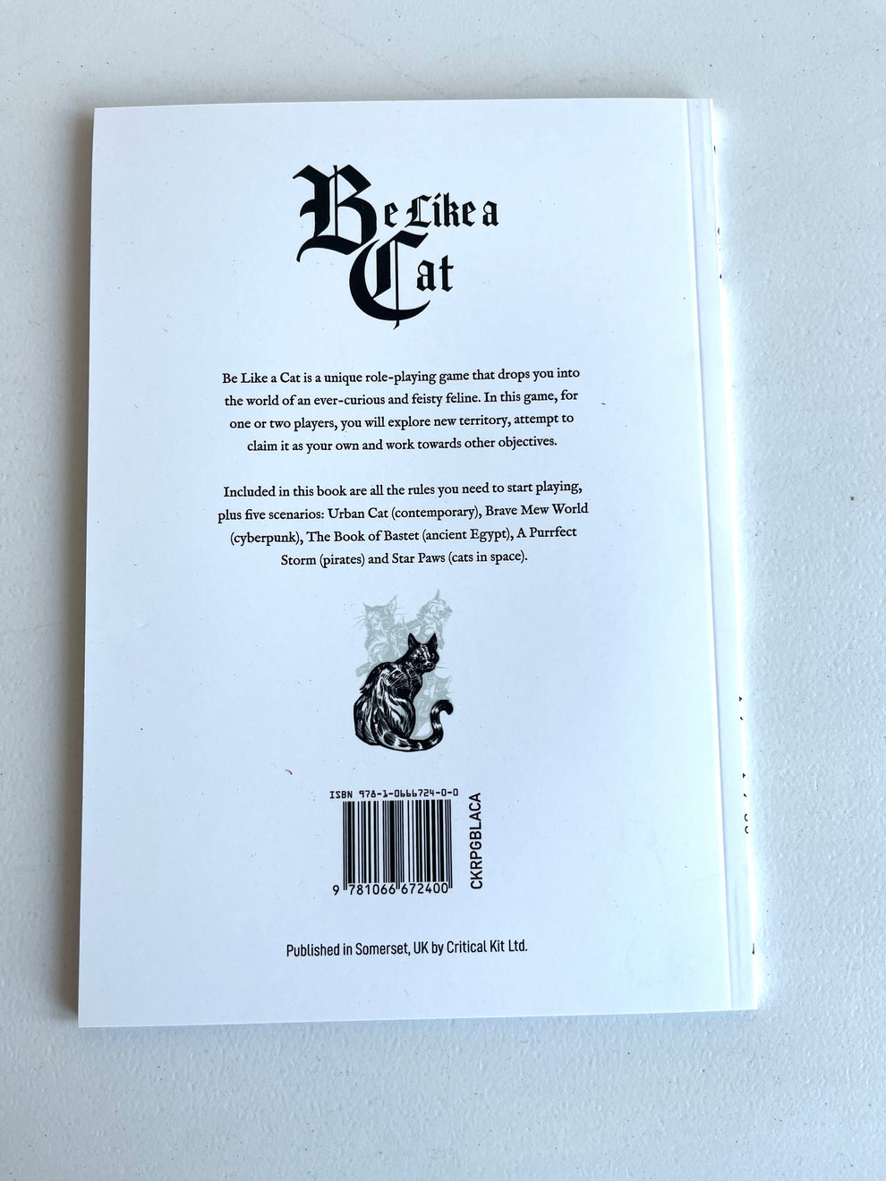 Be Like A Cat: 2nd Edition - A Solo or Two Player RPG