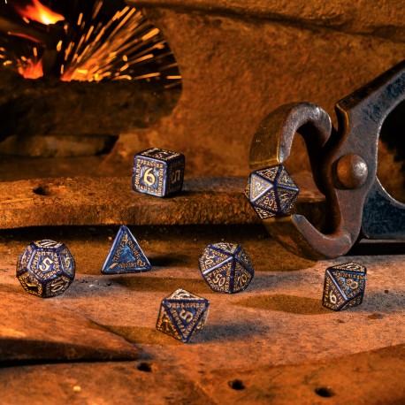 Runic Dice: Mixed Blue & Gold
