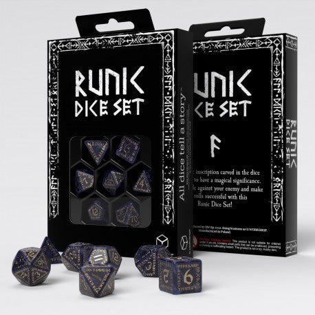Runic Dice: Mixed Blue & Gold