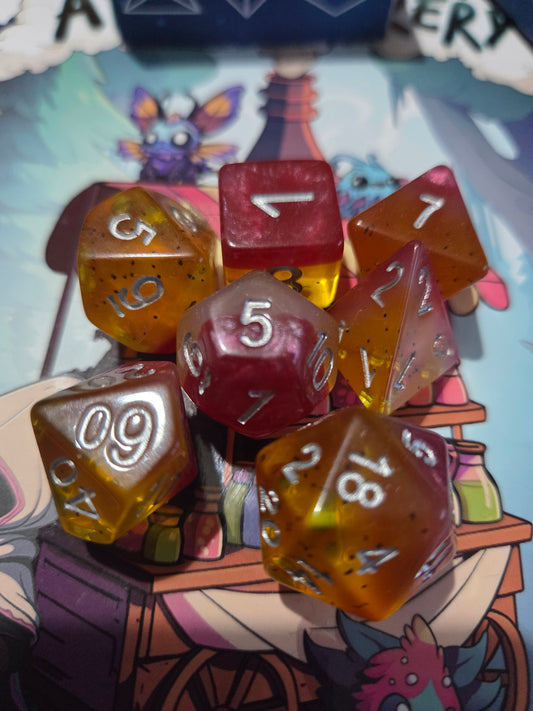 Layered Passionfruit Dice Set