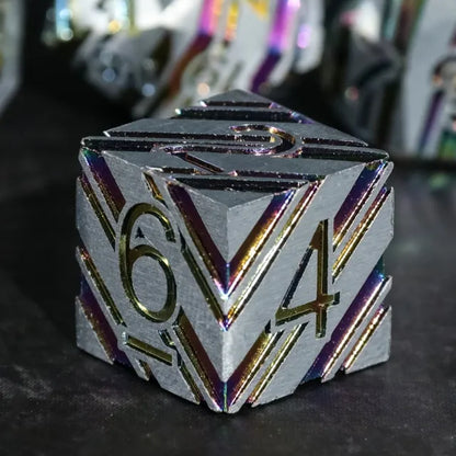 Steel & Rainbow Metal Dice