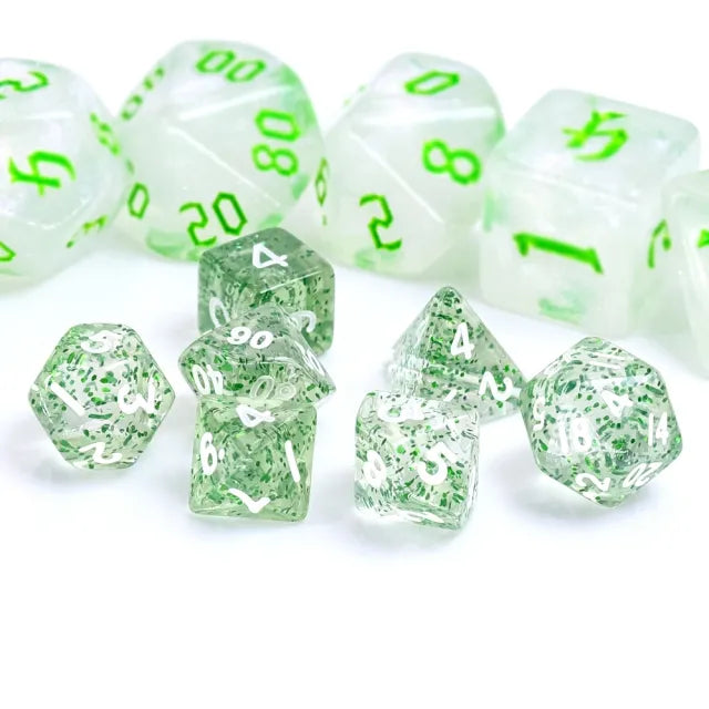 12mm Glitter Style Dicelings Set