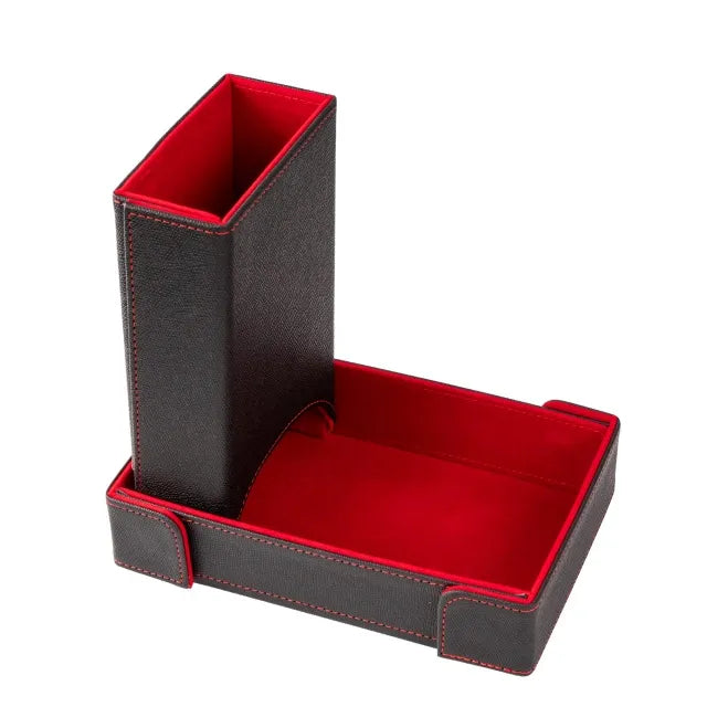Folding Dice Tower & Dice Tray - Red