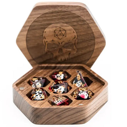 Wooden Dice Box - Skull