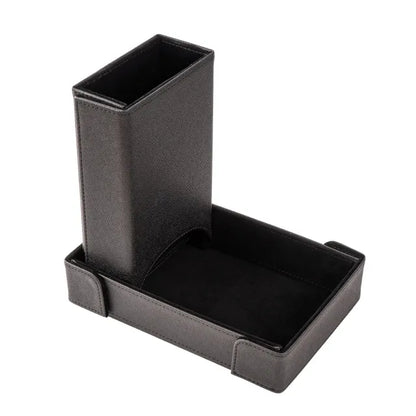 Folding Dice Tower & Dice Tray - Black