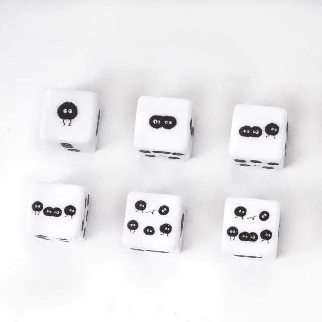 12 Piece D6 Set - Dust Sprites: White