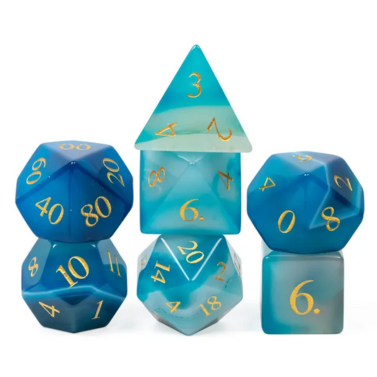 Agate Dice - Blue