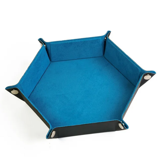 Hexagonal Dice Tray - Blue