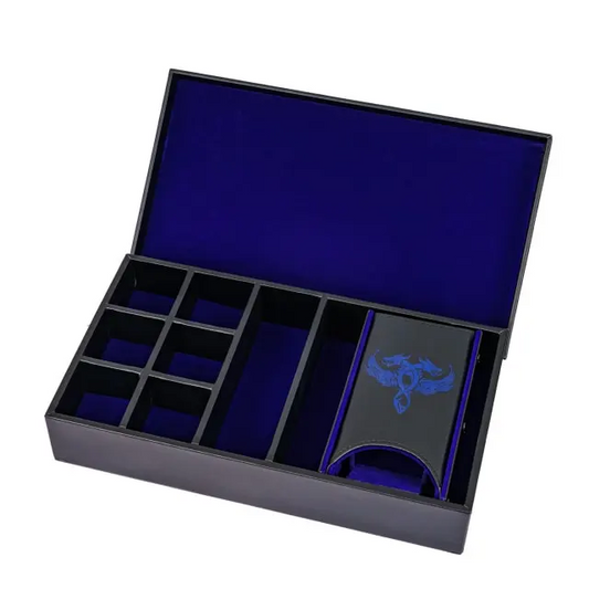 Multi Compartment Dragon Box with Dice Tower - Blue