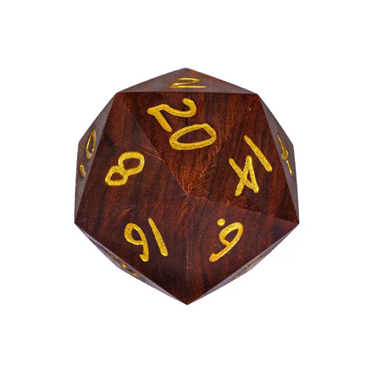 50mm Wooden D20 - Camwood