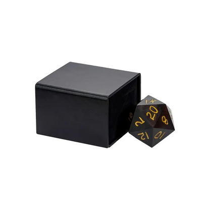 50mm Wooden D20 - Ebony