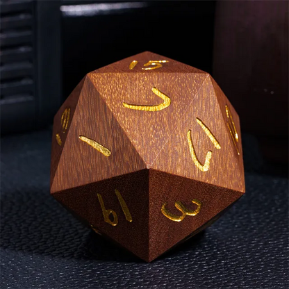 50mm Wooden D20 - Venus Sandalwood