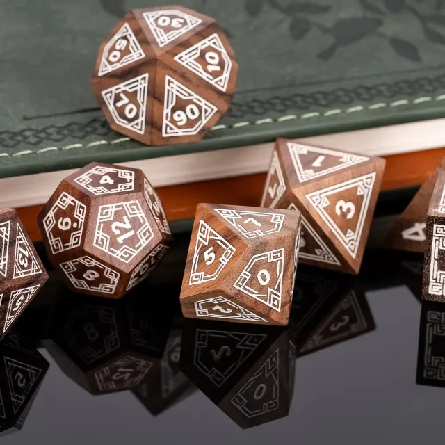 Wooden Dice - Golden Sandalwood *NEW DESIGN!*