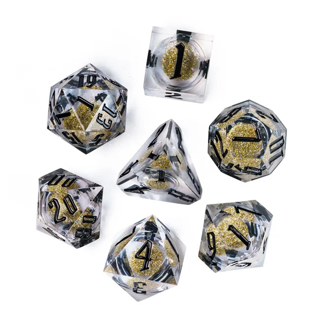 Glitter Dice - Gold & Silver