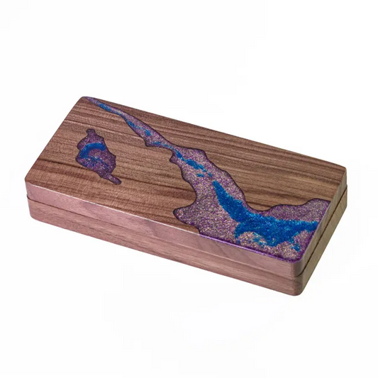 Wood and Resin Dice Box - Magic Pool