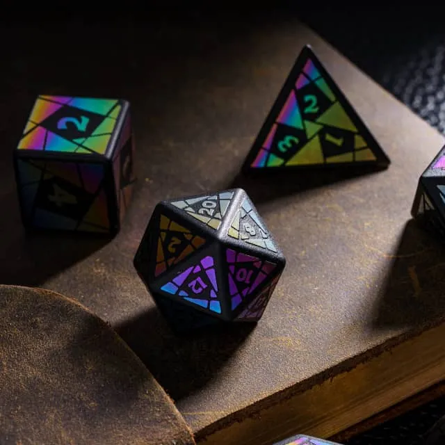 Obsidian Dice - Stained Glass