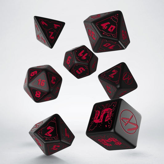 Cyberpunk RED Dice - Blood Over Chrome