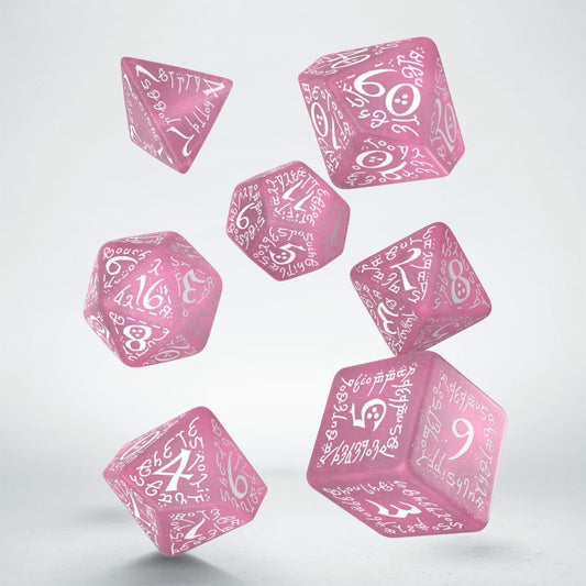 Elvish Dice - Shimmering Pink & White