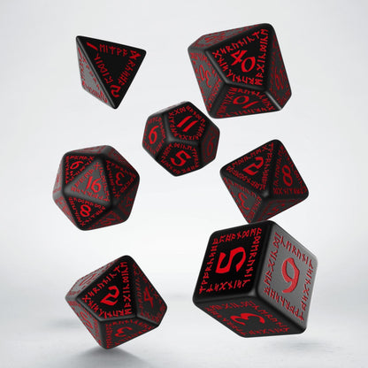 Runic Dice - Black & Red