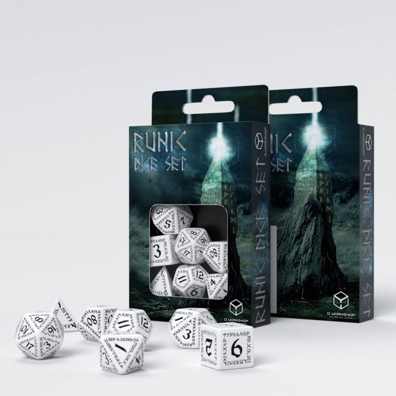 Runic Dice - White & Black