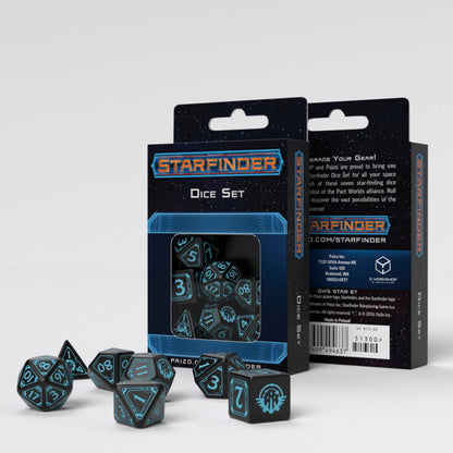 Starfinder Dice - Black & Blue