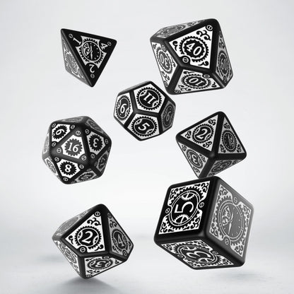 Steampunk Clockwork Dice - Black & White