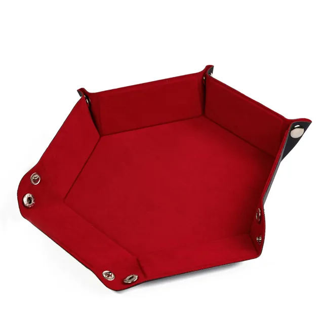 Hexagonal Dice Tray - Red