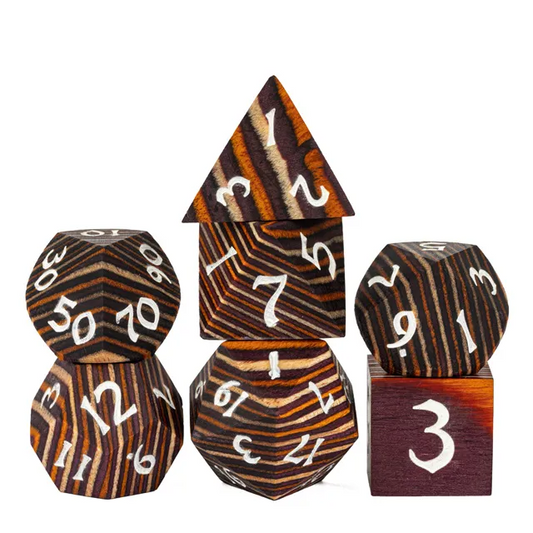 Wooden Dice - Tiger Stripes