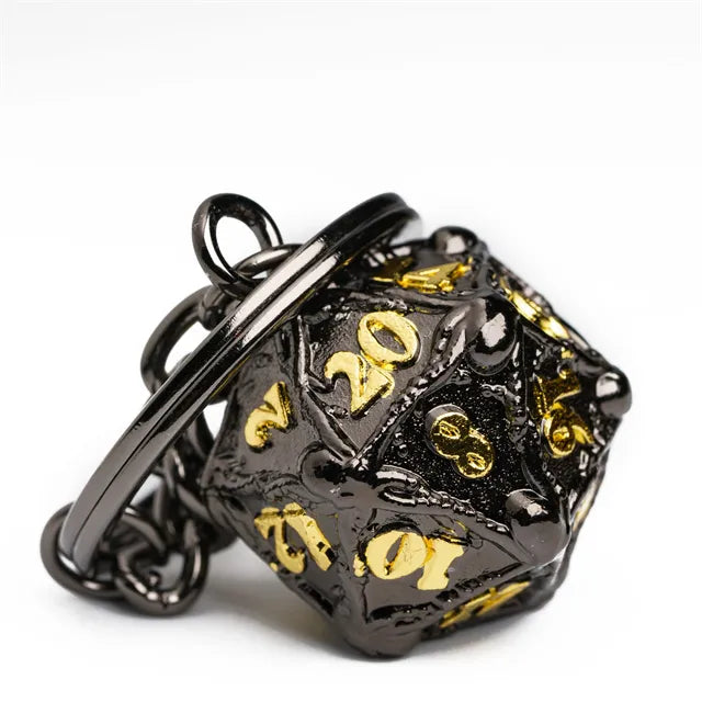 Metal D20 Keyring