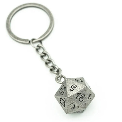Metal D20 Keyring