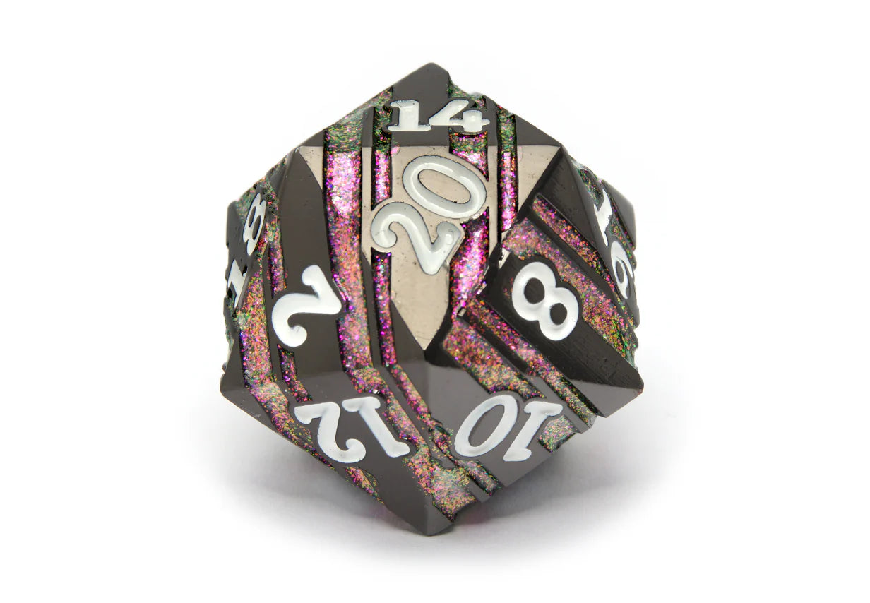 35mm Black & Purple Metal D20