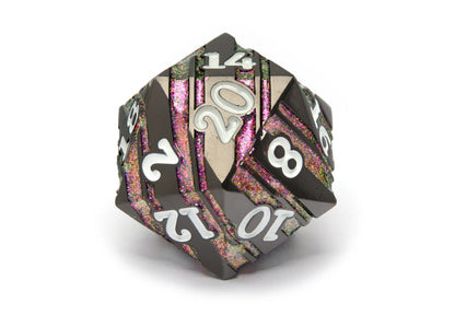 35mm Black & Purple Metal D20