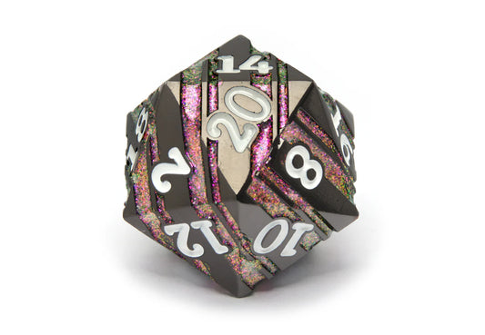 35mm Black & Purple Metal D20